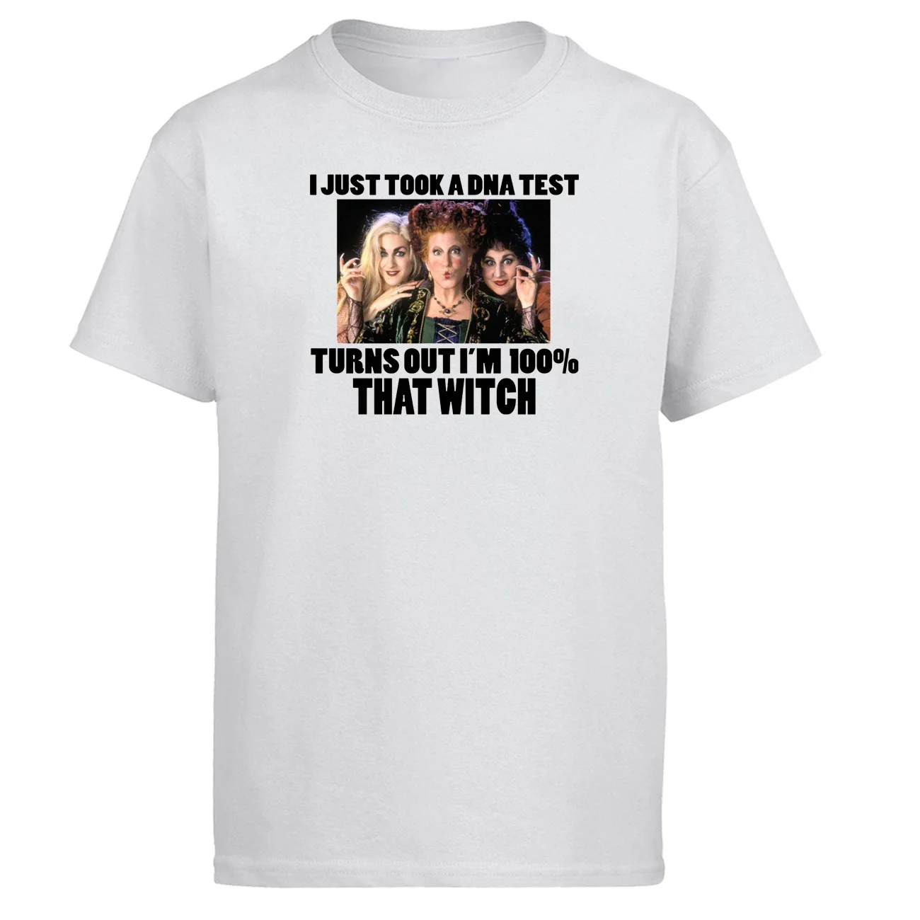 

Hocus Pocus Tshirt Men I Just Took A Dna Test Turns Out I'm 100% That Witch Halloween T shirt Summer Top Short Sleeve T-Shirt