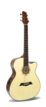 

free shipping custom wholesale GA body 40 inches low price factory beginner guitars Cutaway Folk acoustic electric guitar