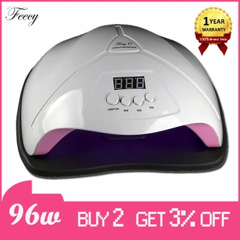 

LED UV Lamp Nail Dryer LED Lamp for Manicure Machine 96W 48Pcs Light Bead Drying Curing Nails Lamp for All Gel Polish Nail Salon