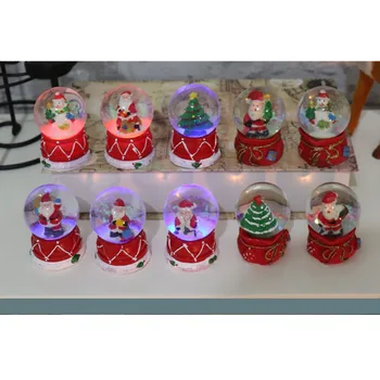 

Christmas glowing resin glass ball Reindeer Christmas Tree Festival Atmosphere Ornaments