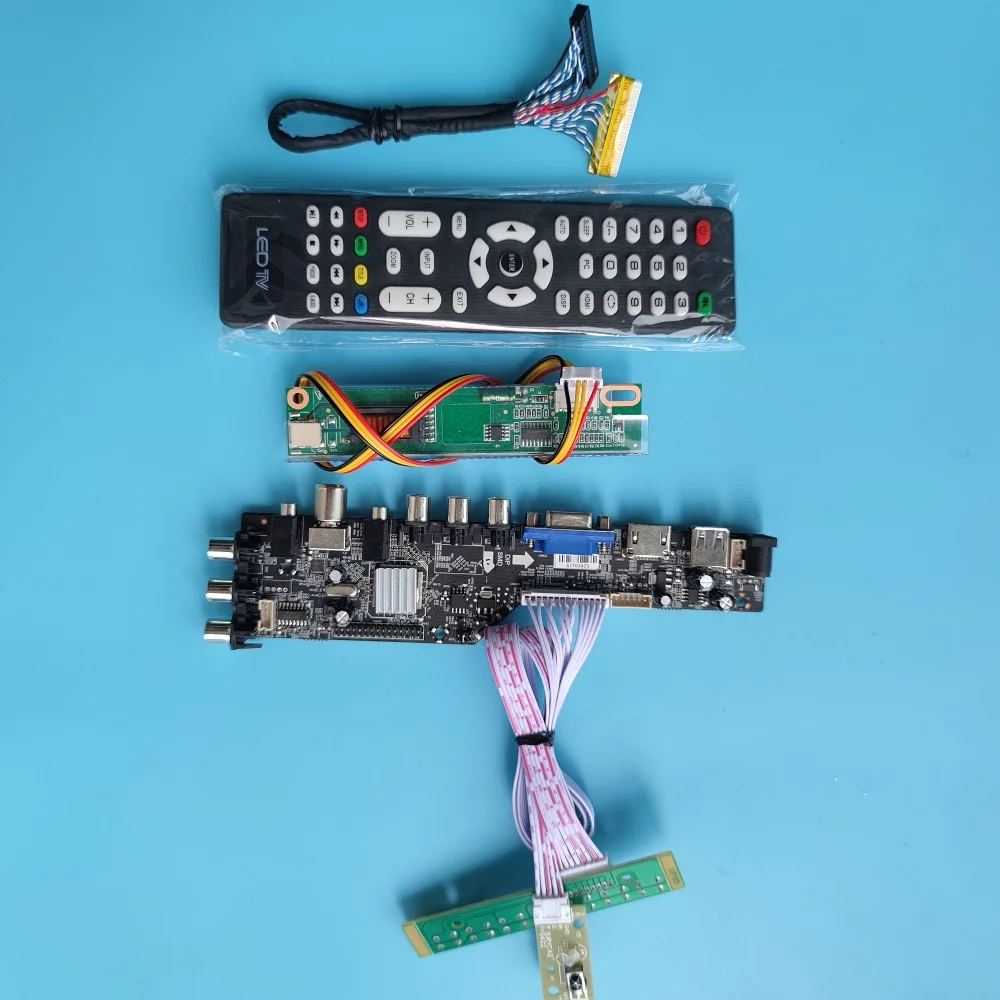 

Комплект для QD15TL04 Rev.05 1280x800 DVB-T DVB-T2 плата контроллера драйвер цифровая панель удаленный HDMI-совместимость Светодиодный USB VGA AV ТВ