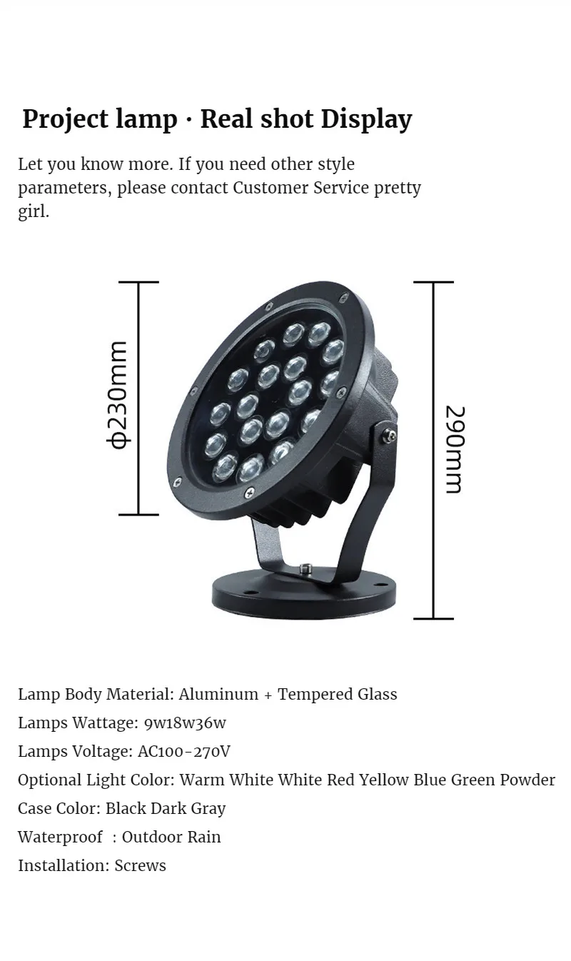 Led Warm Light Wall Washer Light Rgbw Landscape Lighting Flood Path Lights Garden Lights Gazebo Decoration Waterproof Lamp