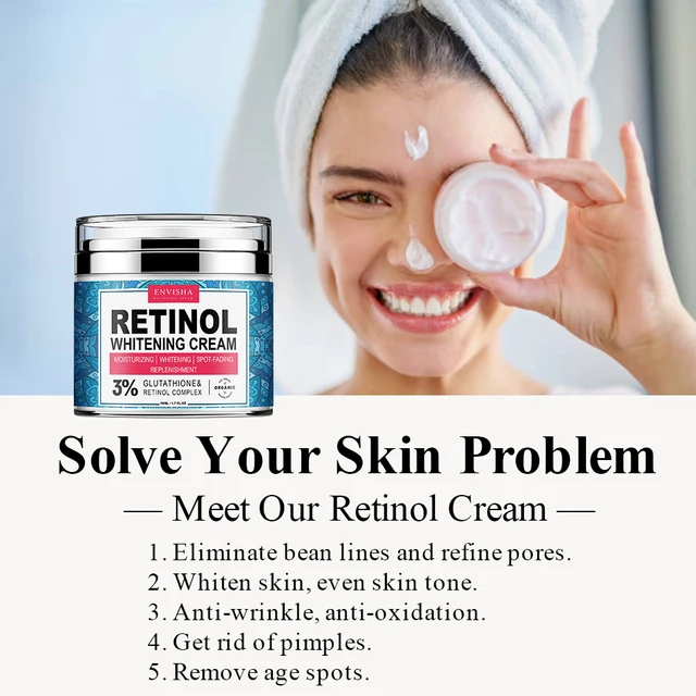 Envisha Nyaki Retinol Arckrém-Vitamin-Kollagén Fehérítő Ráncellenes Öregedő Hidratáló Bőrápolás Hialuronsav Fehérítés - Image 4