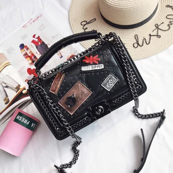 

bags for women 2020 Badge Cross Body Bags Splice Shoulder Chain Bag luxury women designer bags purses and handbags