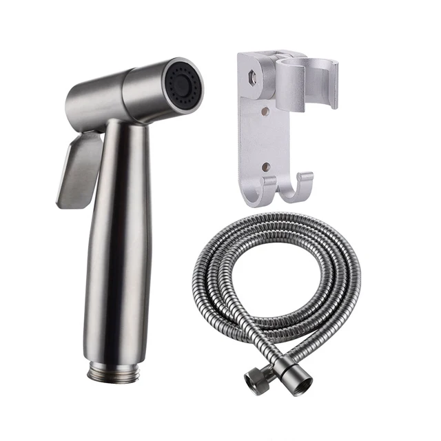 MTYLX Water-Tap Bath Shower Systems Bidet Faucet Brass Handheld Shower Bidet Douche Spray Toilet Sprayer,Chrome 