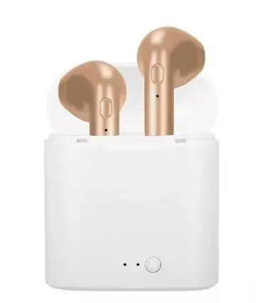 I7s Tws беспроводные Bluetooth наушники, мини наушники, Спортивные Беспроводные наушники с зарядным устройством для мобильного телефона - Цвет: I7S TWS Gold