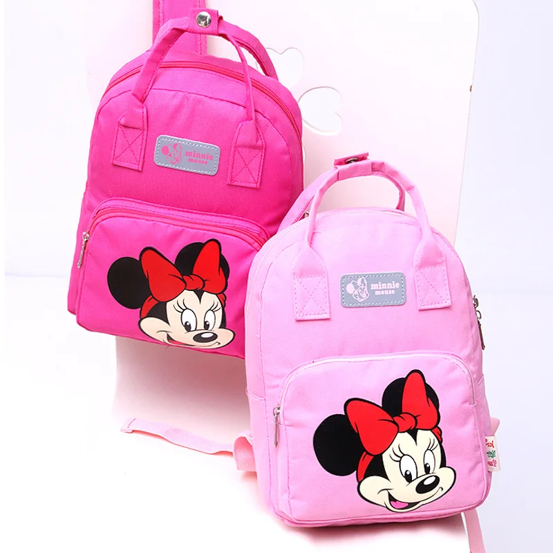 Disney Микки Маус Детская сумка для школы и детского сада мальчик девочка сумка с персонажем мультфильма сумка для книг сумка Минни рюкзак для малышей