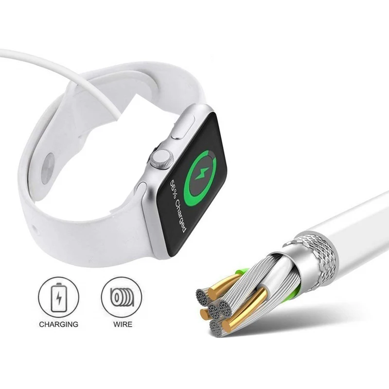 Магнитная Беспроводная зарядная док-станция для Apple watch series 5 для Apple Watch series 1 2 3 4. 38, 42, 44 мм кабель для зарядки часы OS6