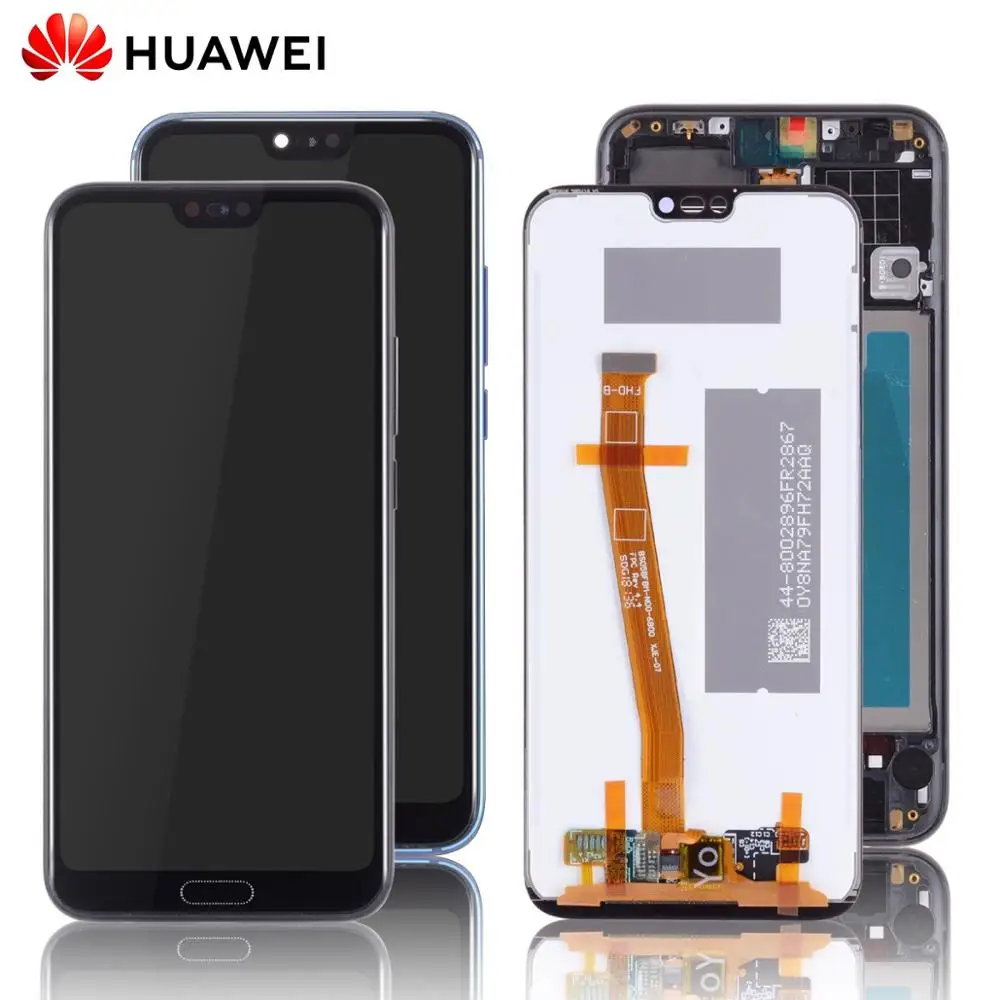 Pаспродажа Дисплей для HUAWEI Honor 10 LCD в сборе с тачскрином на рамке Оригинал Col L29 черный синий