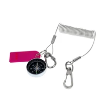 Уличная эластичная проволока Спиральный шнур с карабинами, компасом и свистком для выживания Походное снаряжение для альпинизма