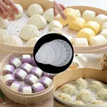 gas cooker 100PCS Round Disposable Perforated Paper Bamboo Steamer Paper Liners Air Fryer tampa de silicone cookware