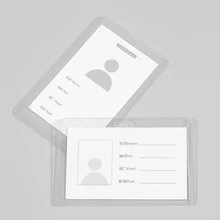 5 шт. прозрачный пластиковый значок рабочий ID держатель для карт защитный чехол Карманный Кошелек Жесткий Чехол для ID карты Кредитная карта чехол