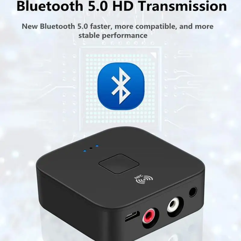 NFC Bluetooth 5,0 музыкальный приемник 3,5 мм разъем аудио RCA Hifi беспроводной адаптер модуль Hands-free автомобильный комплект Автоматическое включение/выключение поток музыки