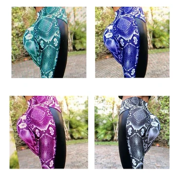 

Fashion digital snake print leggings high waist hips slim slimming sweat-absorbent breathable leggings
