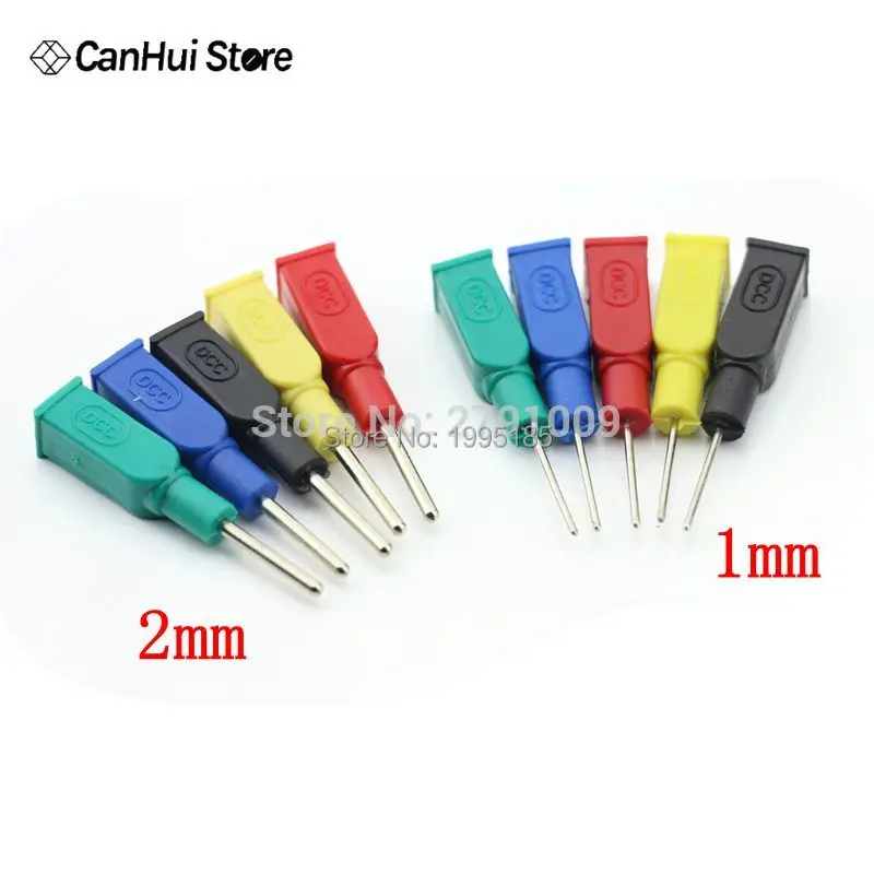 8 pcs Banana Jack to Pin Tip Plug Copper Adapter for Multimeter Probe 4 Colors 