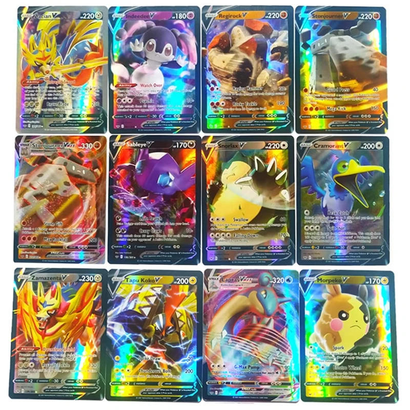 Pokemon V Vmax Cards Shining Gold Card English Sword Shield Booster Box Collectible Trading Card Game For Kids Childer Toy Gift Game Collection Cards Aliexpress