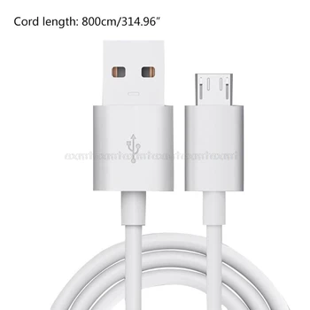 

8m Universal Micro USB Power Extension Cable for Wyze Cam Pan Xiao-mi Camera D27 19 Dropship