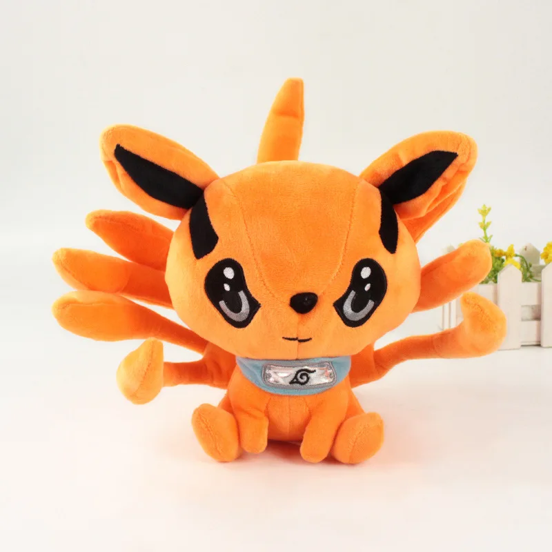 25cm Anime Naruto Kurama Plush Stuffed Doll Kawaii Cartoon Kyuubi Toy For Cushion Sofa Girls Birthday Gifts Animals Toys | Игрушки и