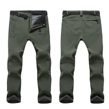 Новинка, модные мужские водонепроницаемые уличные зимние облегающие утепленные штаны с флисовой подкладкой, походные лыжные повседневные брюки