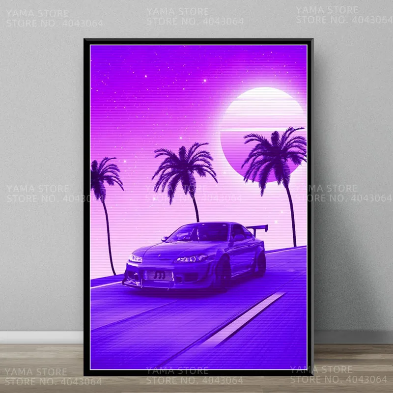 Wall Art Print BMW racing in the City at sunset, Gifts & Merchandise