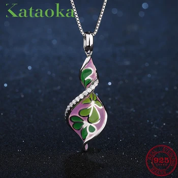 

Women Pendants 2018 New Like Sexy Girl Screw Green Pink Plant 925 Sterling Silver Fashion Necklace Pendant Party Jewelry Gift