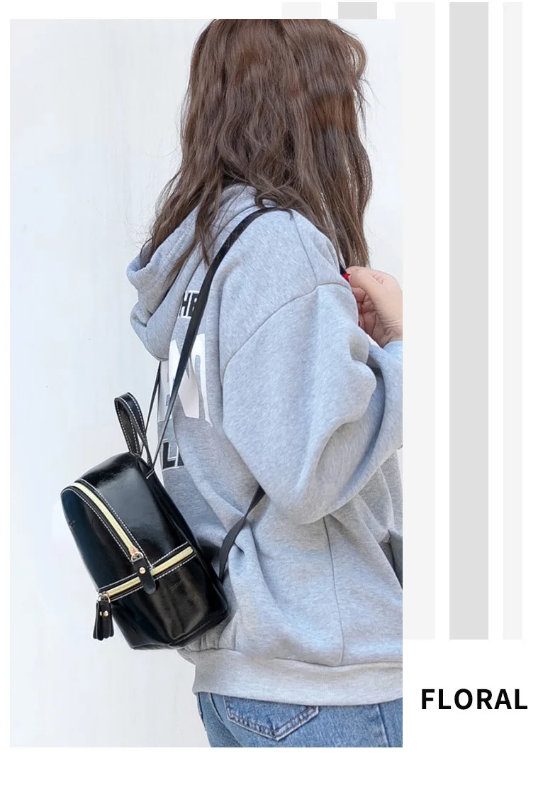 Масло кожаный рюкзак 2019 новый стиль модный рюкзак классический veritile Западный стиль Женская сумка поколение жира