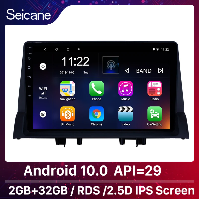 Автомобильный радиоприемник Seicane Android 10 0 IPS ОЗУ 2 ГБ GPS стереоплеер для 2002 2003 2004-2008