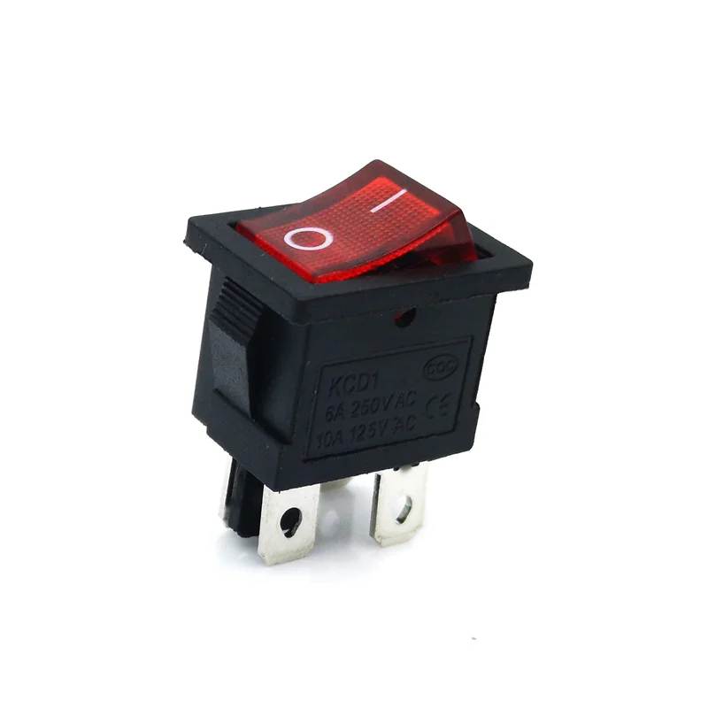

1PCS KCD1 Rocker Switch Power Switch 4Pin On-Off 6A/10A 250V/125V AC Red Yellow Green Blue black Button Switch