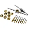 Hand Tools Die Set Screw Taps Thread Plugs Alloy Steel And 1/16-1/2 Inch 20pcs Tap Metric Use Silver Titanium Plated & 20 ► Photo 3/6