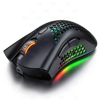 

2.4G Wireless Mouse Hollow-out Gaming Mouse RGB Backlight Rechargeable Game Mouse Optical Computer Silent Mouse A3 For Laptop PC