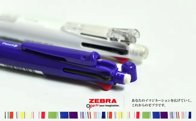 1 шт. Zebra B4SA1 Зажимная шариковая ручка для письма 0 7 мм черные/синие/красные/зеленые