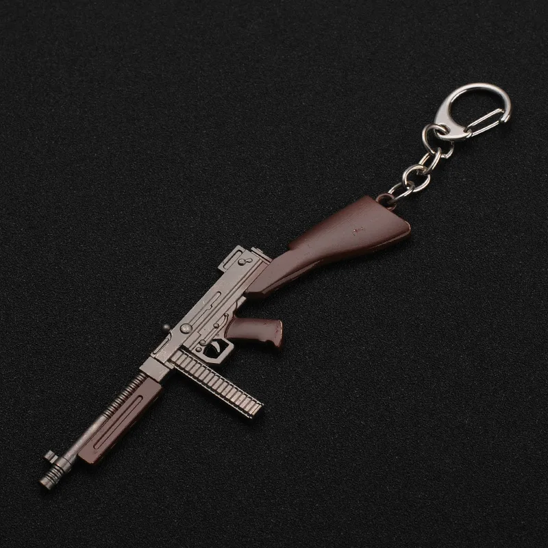 Новое пубг брелок оружие, винтовка АКМ фигурный брелок AK 47 игрушки брелоки в виде оружия брелок для ключей sleutelhanger брелок - Цвет: Темно-фиолетовый