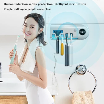 

Antibacteria 2 In 1 Intelligent UV Light Ultraviolet Toothbrush Drying Sterilizer Storage Box Toothbrush Holder Cleaner