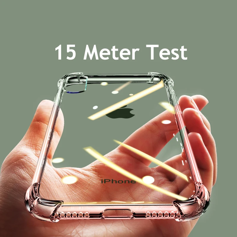 Clear Роскошный противоударный прозрачный силиконовый чехол для iPhone X, XR, XS, 7, 8, 6, 6S Plus, мягкий прозрачный чехол для iPhone 11 Pro Max, чехол - Цвет: Clear