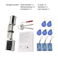 Bluetooh inteligentny zamek cylindryczny Keyless elektroniczny zamek do drzwi APP Wifi blokada kod cyfrowy karta RFID blokada do mieszkania w domu Airbnb 6