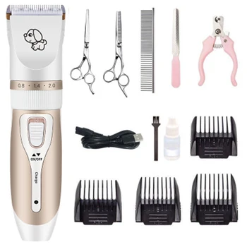 

Rechargeable Professional Hair Clipper Hair Trimmer Dog Hair Clipper Grooming Shaver Set Pets Haircut Tool