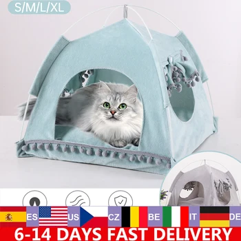 

Pet Cats Bed Pet Cat Dog Tent Bed Summer Cat Teepee Pet Breathable Indoor Tent Dog Cats Nest Pet Sleeping Bed