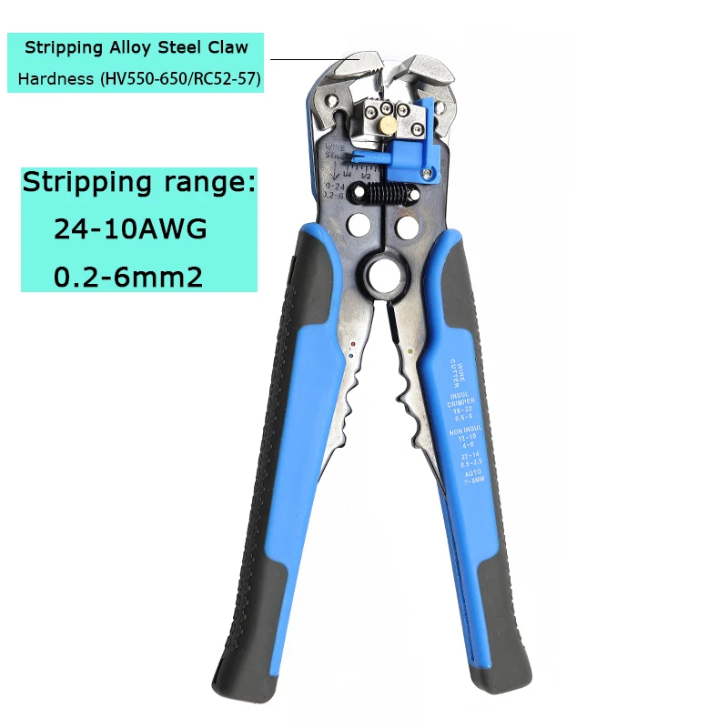 Pliers-HS-D2-Blue Профессиональная Зачистка обжимка проводов плоскогубцы автоматические плоскогубцы ручной инструмент зачистки плоскогубцы кабель провод Мультитул резка Стриппер - Цвет: Pliers-HS-D2-Blue