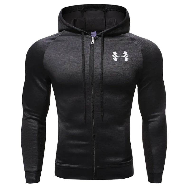 Finest 2020 New Mens Fitness Sport Jacket Coat Zipper Hooded Running Jackets Mens Sportswear 2019 Workout