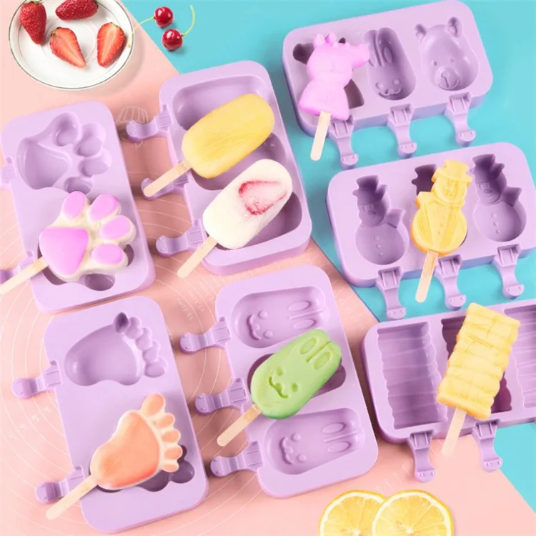 DIY Silicone Mold Popsicle Molds Homemade Cartoon ice Maker Mould 2020 | Дом и сад