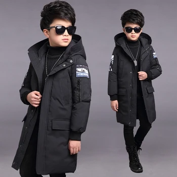 

-30 degree children's parka winter jackets kids clothing 2019 big boys warm down cotton-padded coat thickening outerwear clothes