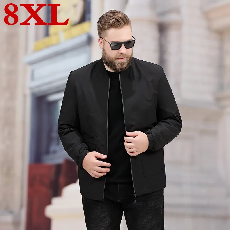 Новый большой плюс размер 8XL 7XL 6XL 5XL мужские весенние и осенние куртки пальто