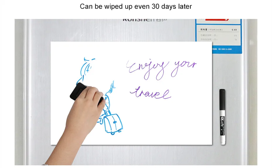 Магнитно-маркерная доска на холодильник стикер A3 размер холодильник магнитная сухая протирать еженедельно для планирования расписания