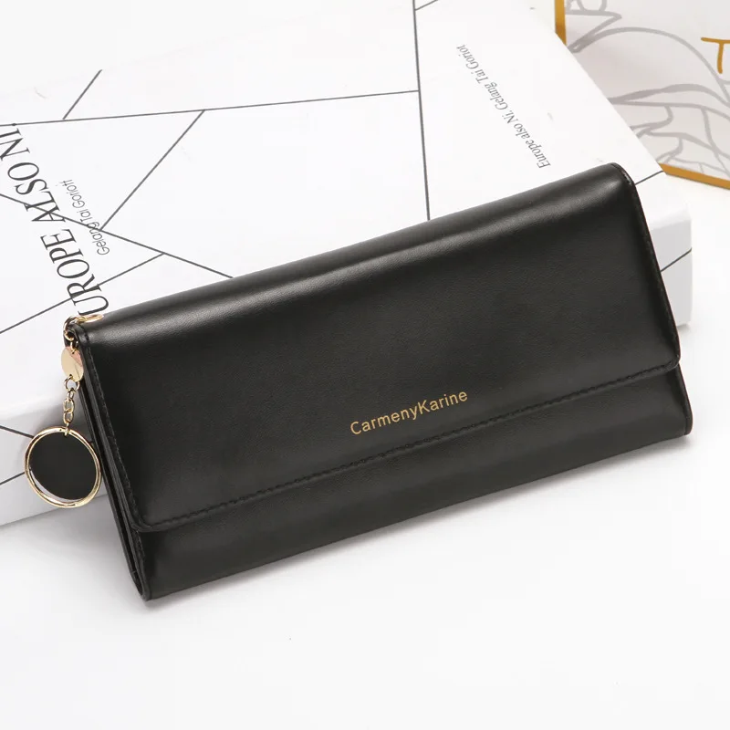 

Luxury Wallet For Women Solid Chain Elegant Women Pu Leather Wallets Card Holder Fashion Female Coin Purses Long Clutch Bag
