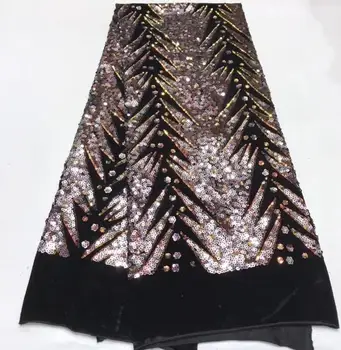 

Latest Nigerian french lace fabric top quality embroidered net lace fabric J-12363 for party dress