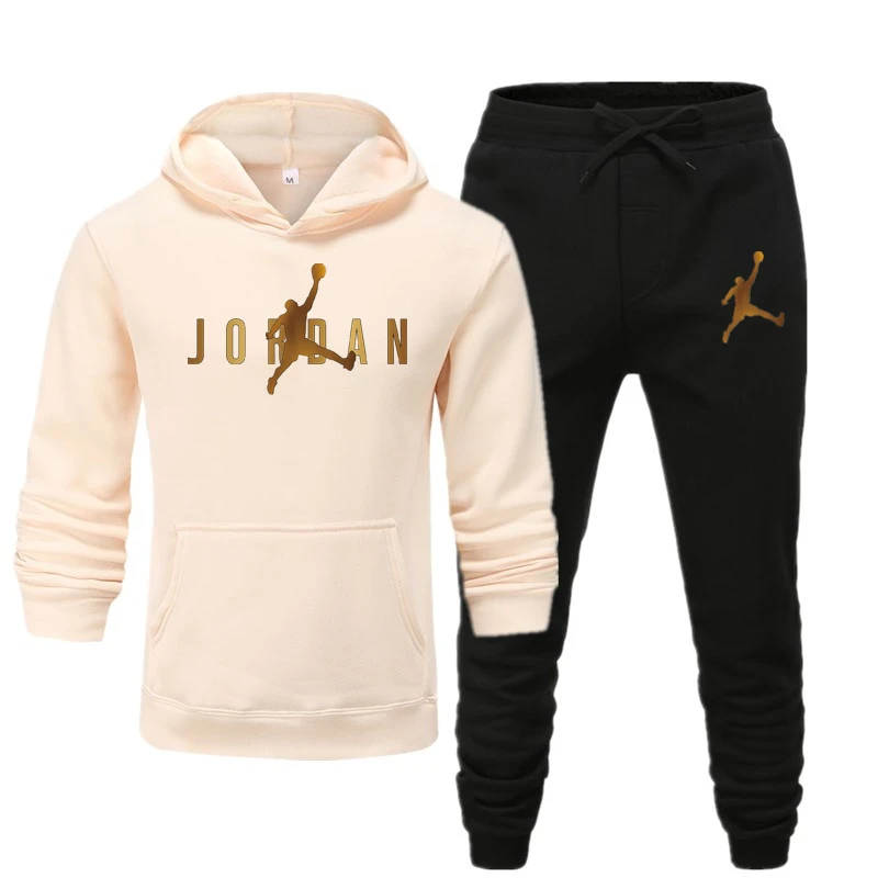 Sudadera con capucha y pantalones de chándal para hombre mujer, conjunto de 2 piezas, chándal Jordan 23, traje con capucha de lana, jersey de deporte|Conjuntos para hombres| AliExpress