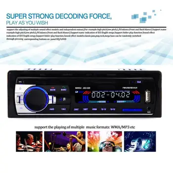 

New 12V Car Stereo FM Radio MP3 Audio Player Support Bluetooth Phone with USB/SD MMC Port Car Electronics In-Dash 1 DIN