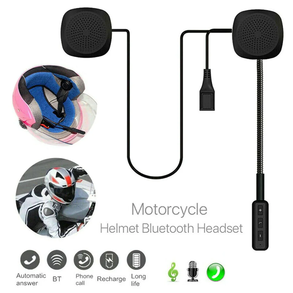 MH03 гарнитура для мотоциклетного шлема, микрофон, динамик Bluetooth 4,2 HD, громкая связь, ответ на телефонный звонок, микрофон, динамик