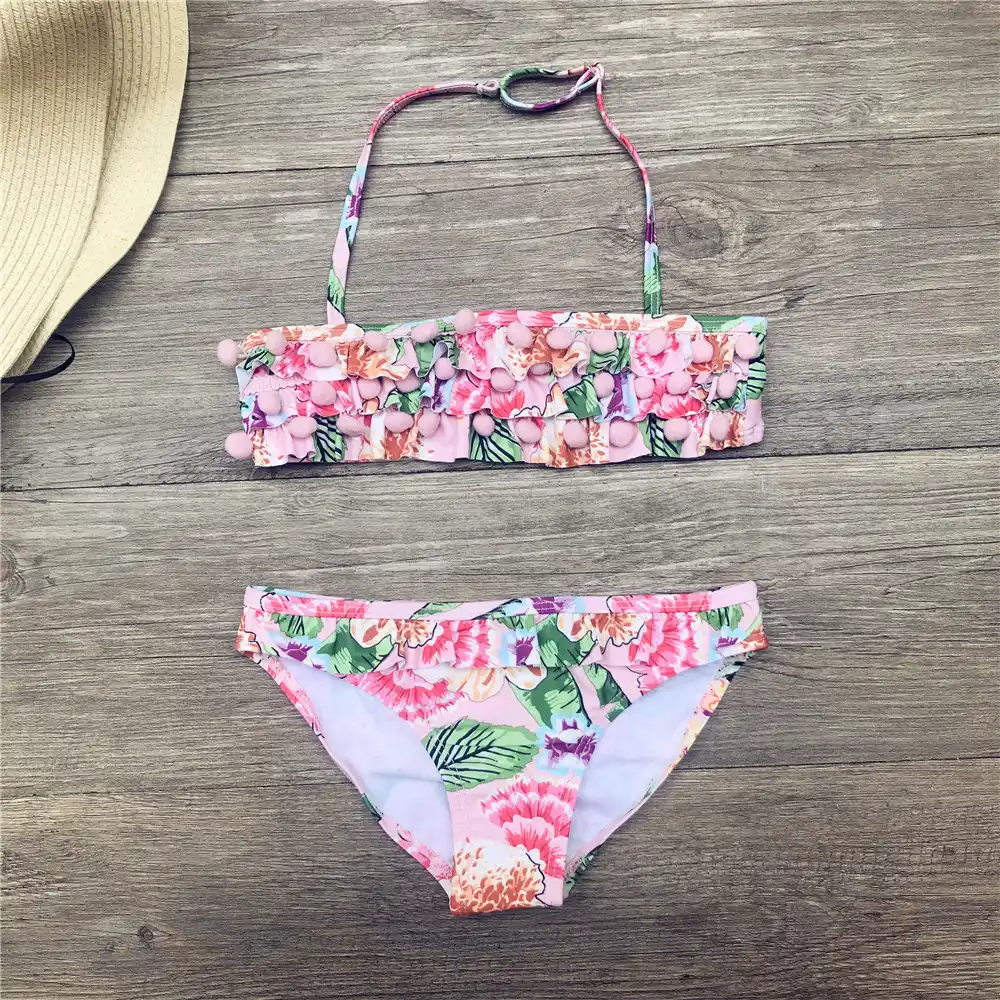 floral bathing suit two piece