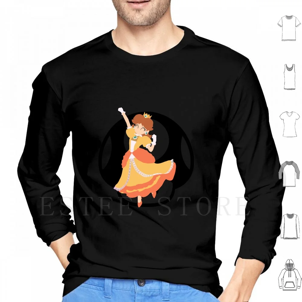 Super Smash Bros Ultimate Daisy Felpe Con Cappuccio Manica Lunga Daisy Super Smash Bros